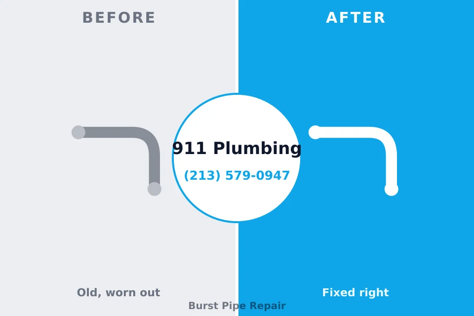 Before and after: plumbing repair Hildale, UT